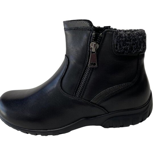 Propet Darley Ankle‎ Booties Shoe Women's 6 WIDE Black Leather Cushioned Comfort - Picture 2 of 12